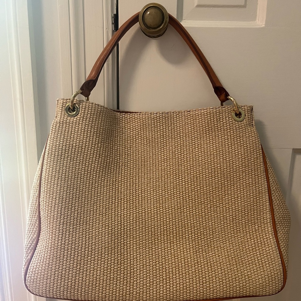 Mark and Graham Raffia Tote, excellent condition